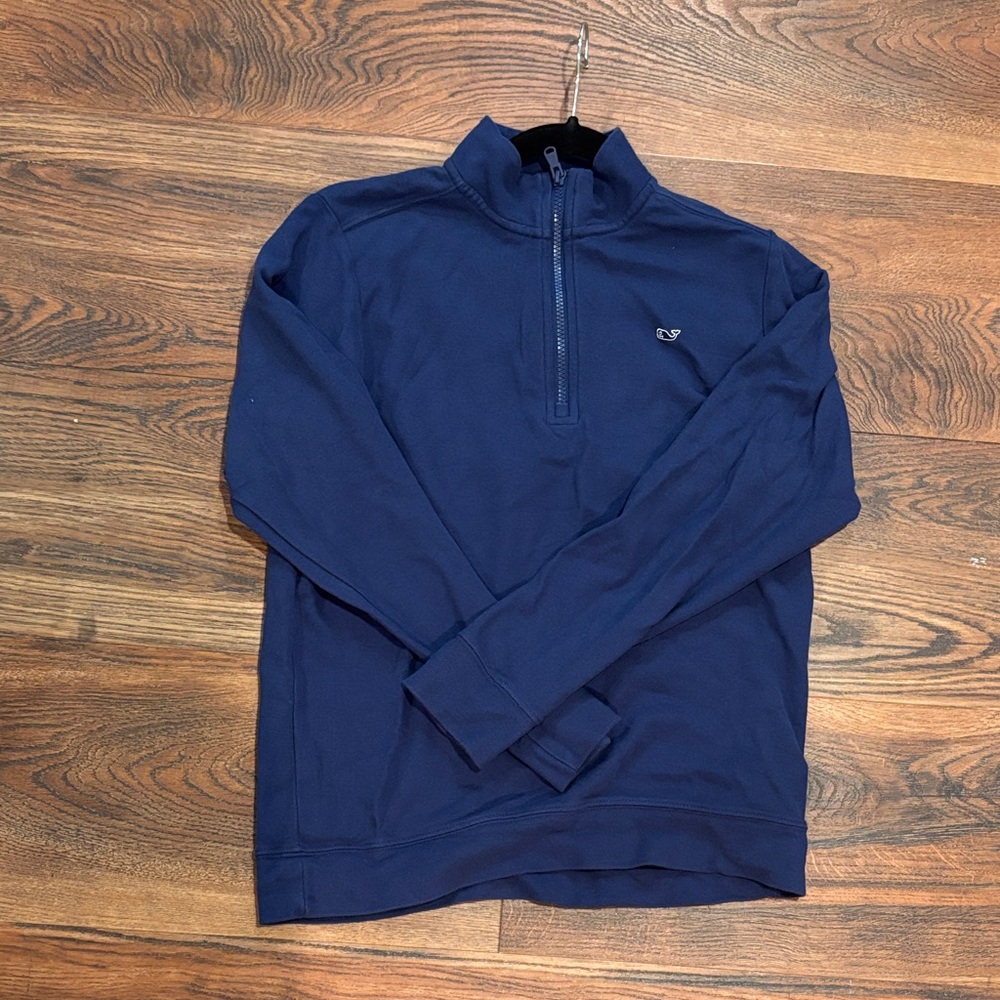 Vineyard Vines Boy’s Navy Blue Zip-Up Sweater / 100% Cotton / Size L (16)